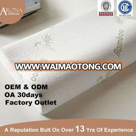 Hotel Comfort Panda Charcoal Compressible Vacuum Packed Manufacturers Ergonomic Aloe Vera Orthopedic Memory Foam Bamboo Pillow